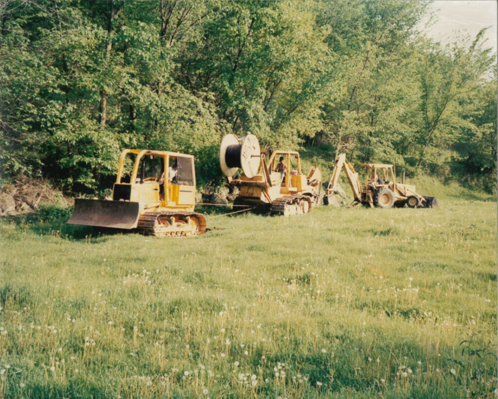 old machines in a field