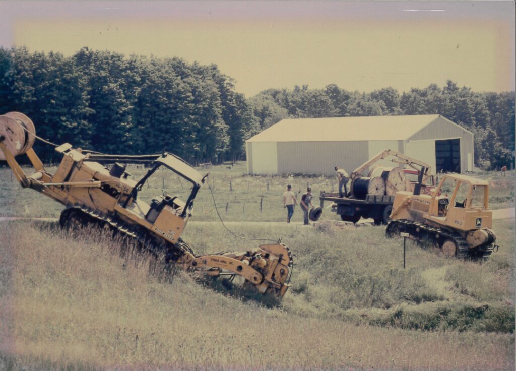 old photo of central cable machines